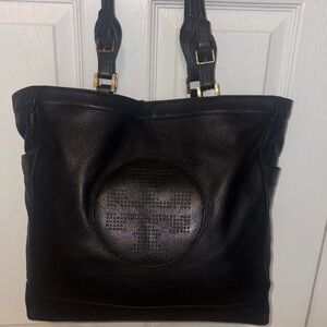 Tory Burch Pebble Leather Large Tote. 17 by 13 inches in GUC.